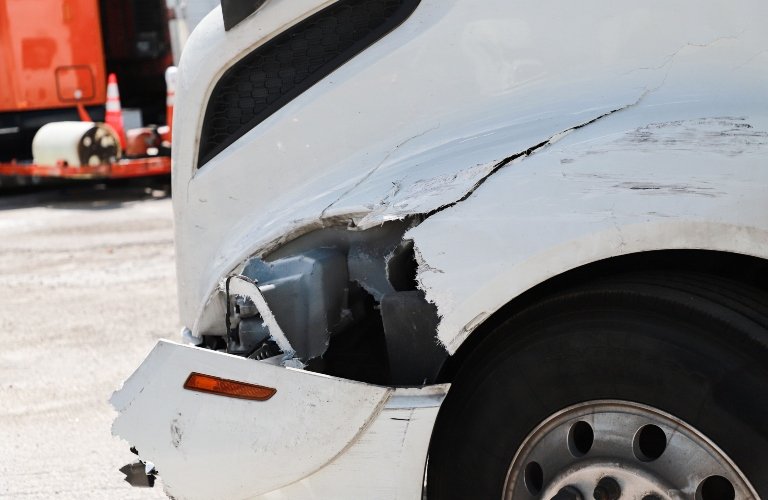 Collision Between Semi Truck And Car On Illinois Highway